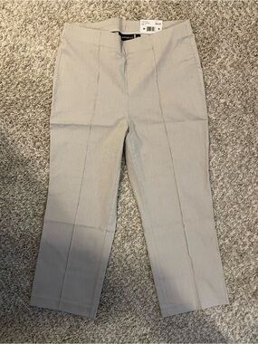 Rafaella Women’s Pintuck Crop Tan  Pants NWT size 6